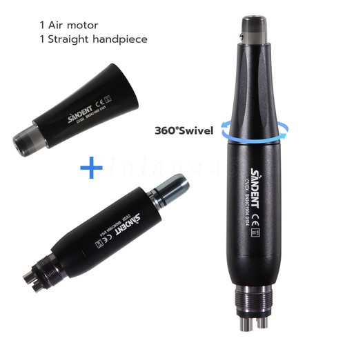 Dental Hygiene Prophy Handpiece Air Motor 2/4Hole+Straight NoseCone 360° Rotable - Picture 12 of 42