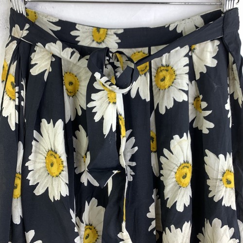 Vintage 60s 70s Motif Sunflower Circle Skirt S Yellow Black Novelty Artsy Whimsy - Picture 8 of 20
