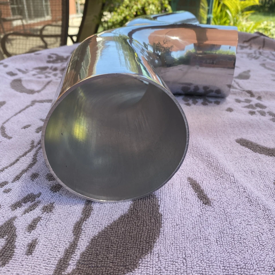 4" O.D.  Tubo Y Aluminio, Mandril 180 Grados 6" Patas, 110 Grados Ángulo Pata Foto 3 de 4