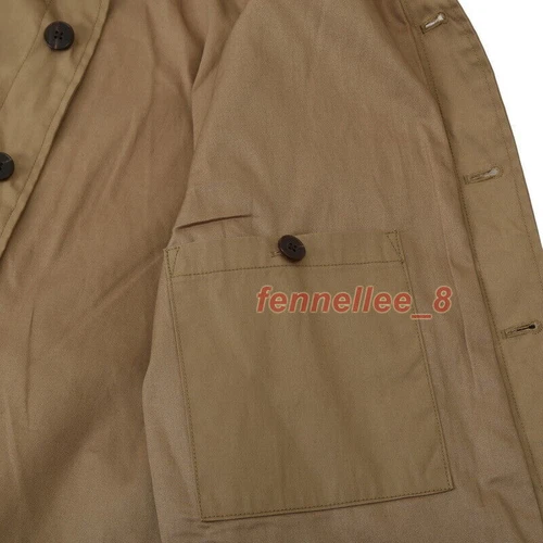 Safari Jacket Men's Four Pockets Hunting Vintage Casual Work Jacket Coat - Picture 9 of 12
