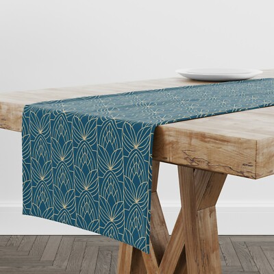 Tischläufer marineblau Art Deco | einzigartiges Design Tischdekor | Made in EU