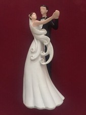 Elegante topper per torte design sposa e sposo