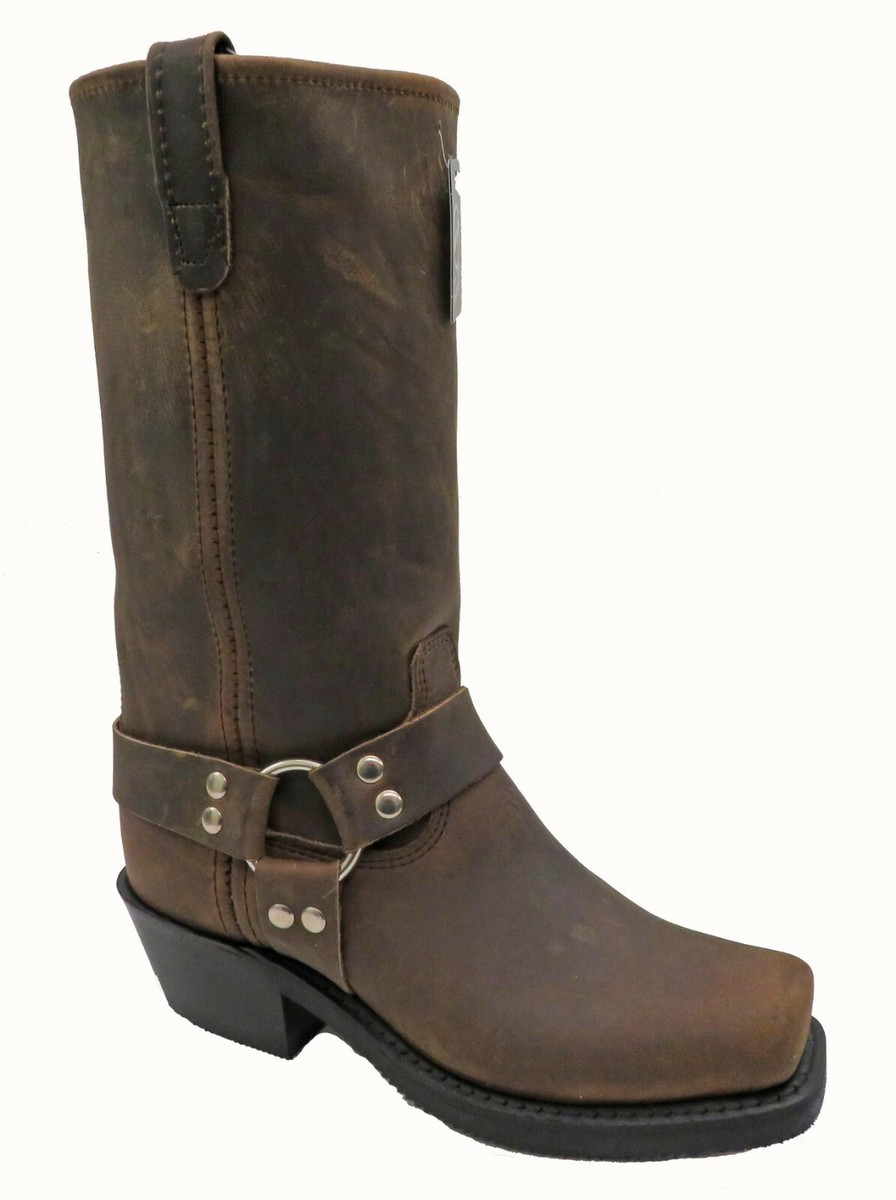 Double H Women's Sz 6 M Brown Motorcycle Harness Boot # 5006 Made