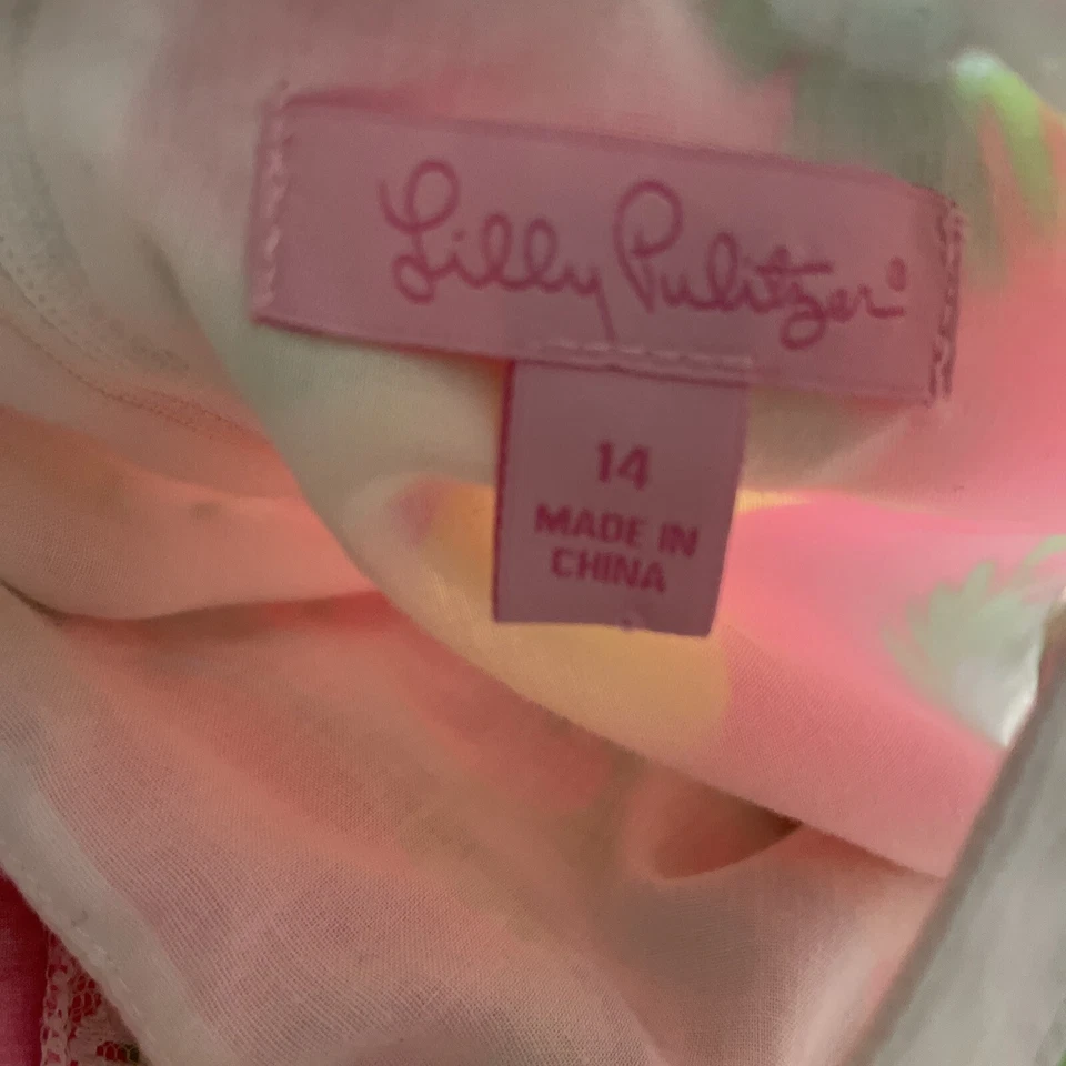 Vestido Lilly Pulitzer Ice Cream Social Shift Niña Talla 14 Niña Sin Mangas Foto 4 de 4