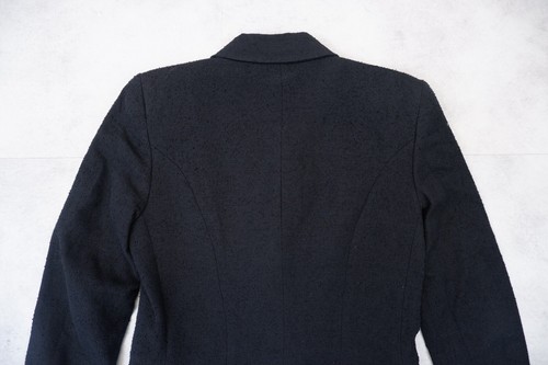 Balmain Girls Blazer Jacket Age 14 Yrs Linen Black Silver Buttons - Picture 8 of 13