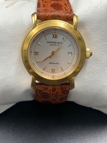 1990's Vintage Raymond Weil Automatic Tradition 18k Gold Plated Fancy Lugs 2600 - Bild 8 von 24