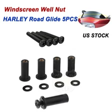 Windshield Windscreen Screws Bolt Kit Well Nut For Harley Road Glide FLTR