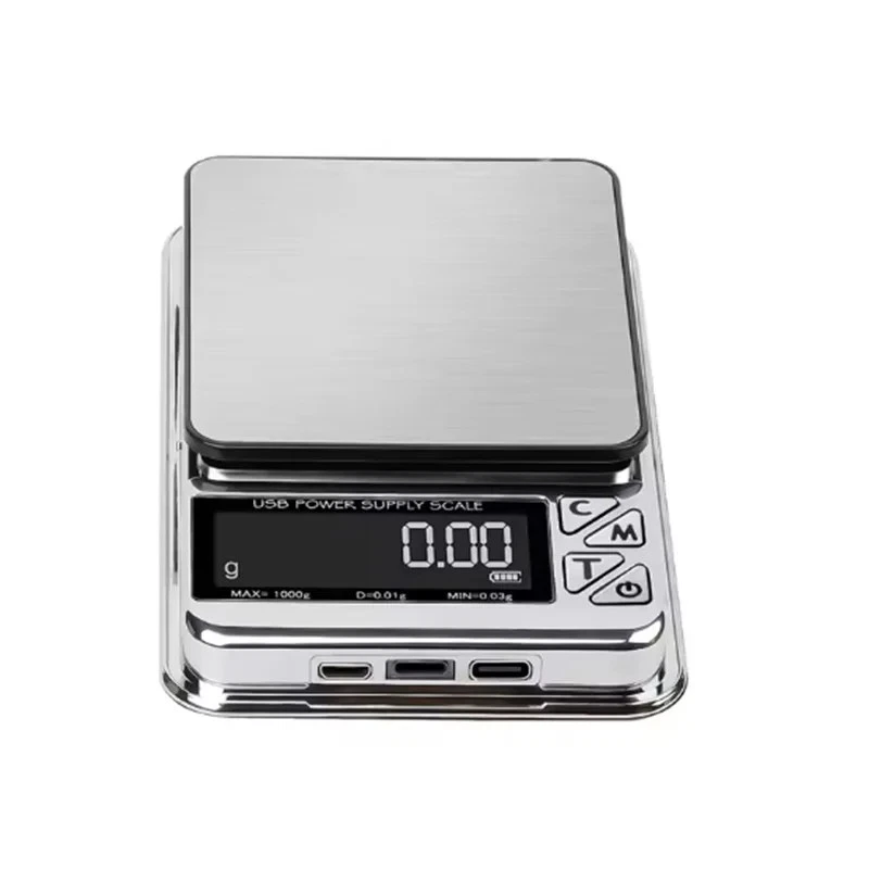 500g 0.01g USB Pocket Kitchen Scale High Precision Electronic Scale Digital