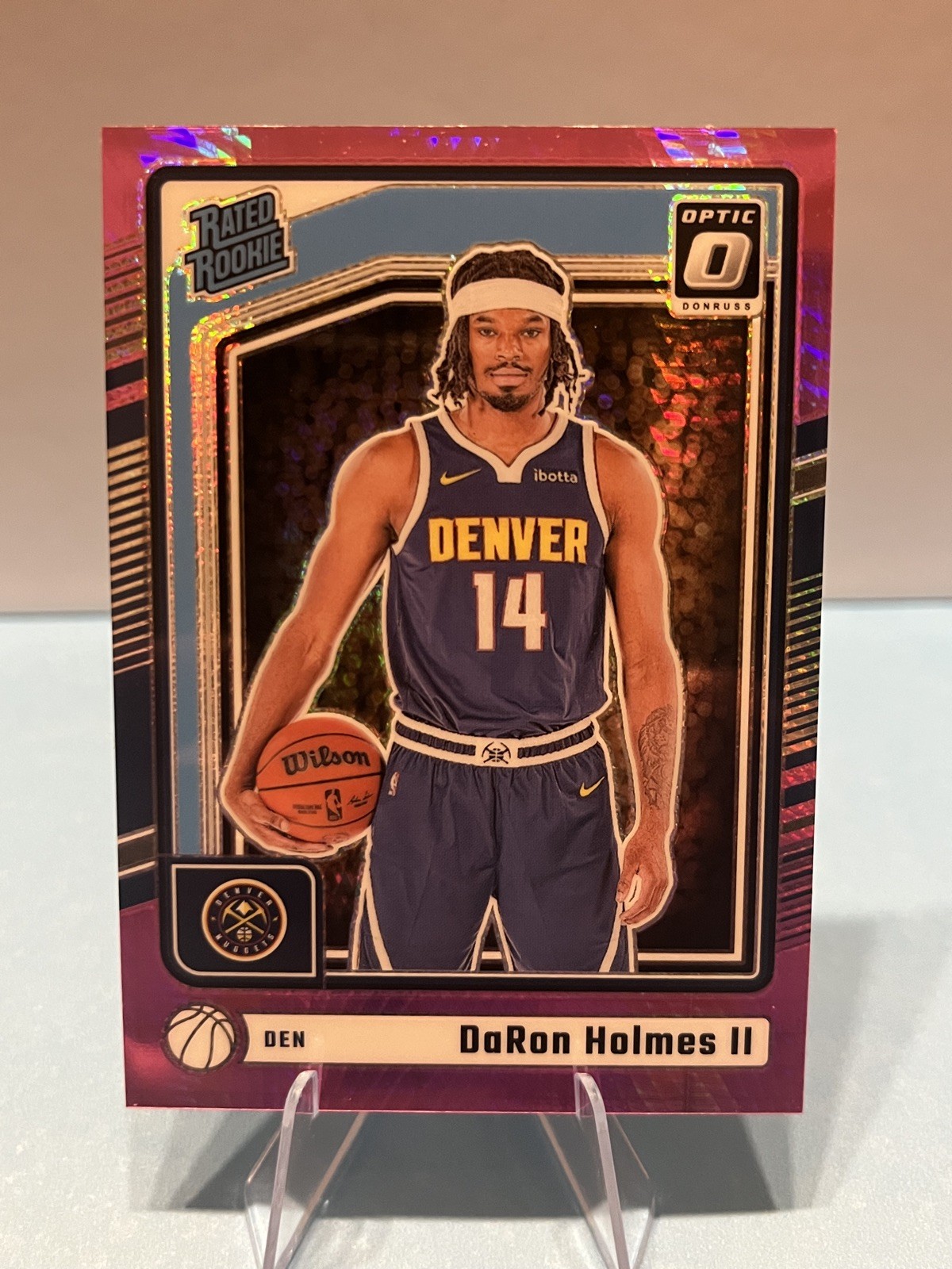 2024-25 Donruss Optic Hyper Pink DaRon Holmes II Rookie Denver Nuggets #262 RR