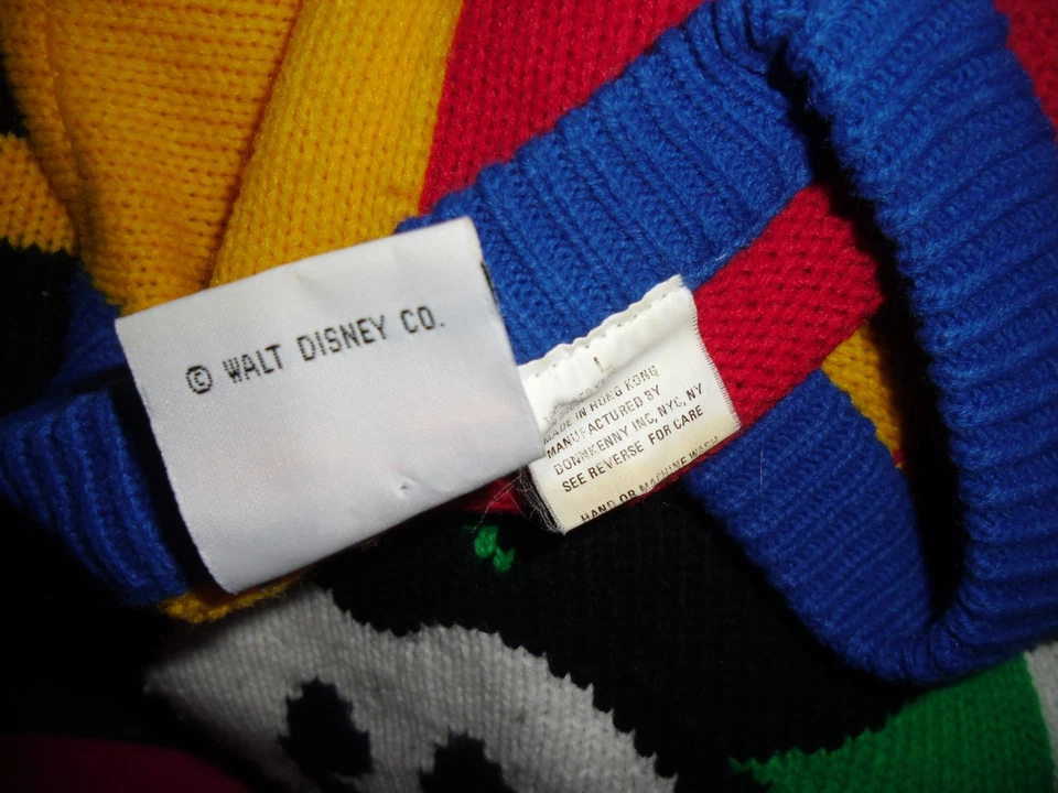 Vintage made in Hongkong 1990s Mickey & Co Walt Disney Strick Pullover Gr.L RAR - Bild 3 von 4