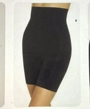 Spanx Mid Thigh Shaper Black Size G NWT 3X 4 X High Waisted
