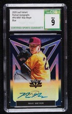 2020 Leaf Valiant Portrait Blue Prismatic 11/50 Max Meyer CSG 9 Mint Auto 02ti