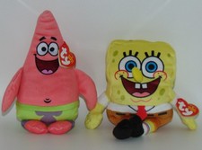 2026 Set of 2 Ty Beanie Babies SpongeBob Patrick 6" new FLOPPY style