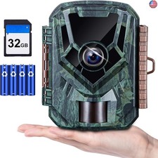 KJK Trail Camera 36MP 2.7K, Mini Game Camera with Night Vision 0.1s Trigger