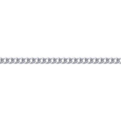 Rhodiniert Sterlingsilber Jewelco London Panzer Anhänger Kette Halskette 1,6 mm
