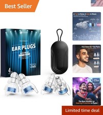 Ergonomic Silicone Noise Cancelling Ear Plugs - Perfect for Concerts  Travel
