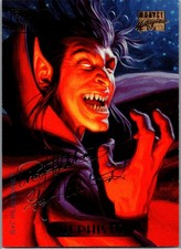 1994 Fleer Marvel Masterpieces Hildebrandt Bros 74 Mephisto Gold Foil Signature
