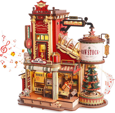 ROKR 3D Wooden Puzzle for Adult - Gift Factory Mechanical Model Kit with Music &