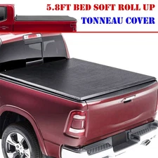5.8FT Soft Roll-Up Tonneau Cover Bed For 2007-2018 Silverado Sierra 1500