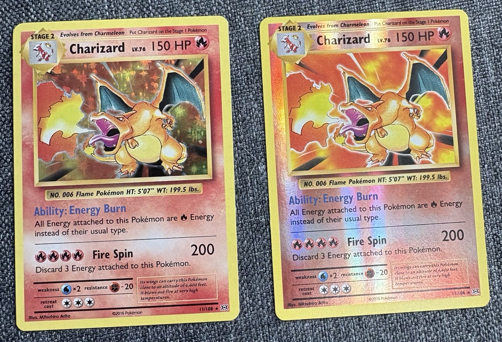Charizard - XY - Evolutions 11/108 (EVO) [BOTH HOLO AND REVERSE HOLO] NM