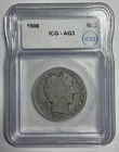 1906 Barber Half Dollar ICG AG3 Please Check Out Our Inventory
