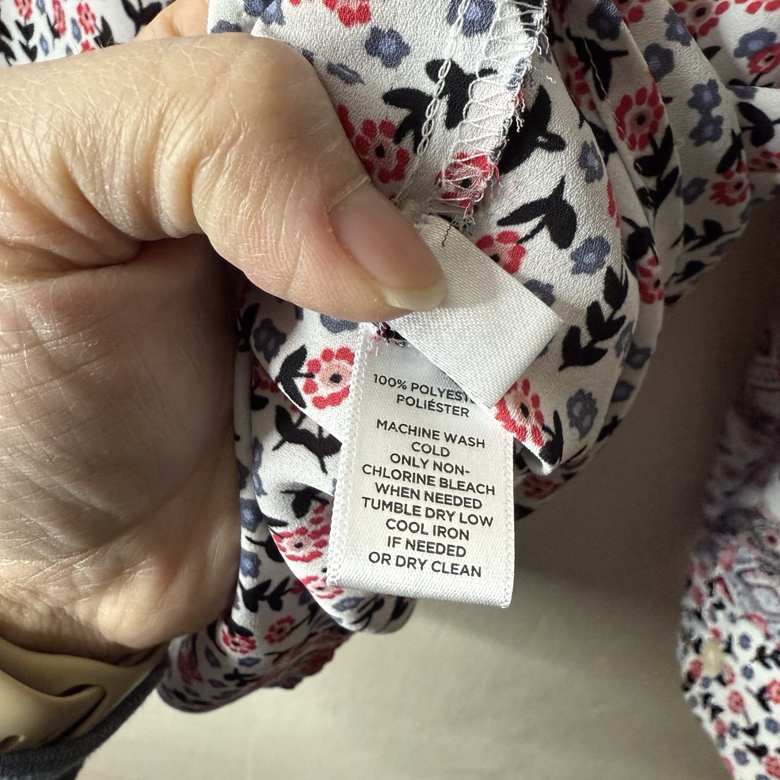 Loft White Floral Patchwork Mixed Patterned Butto… - image 5