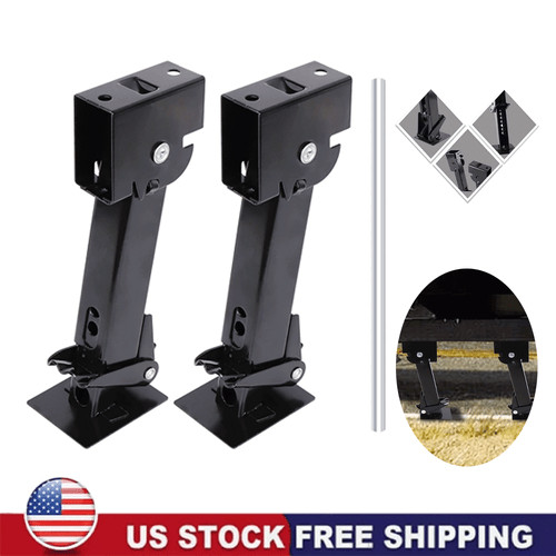 2X RV slide Out Support Jacks  Adjusts Trailer Stabilizer Swing Down Jack