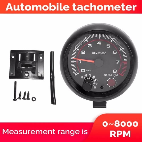 For 4-cylinder Engines 12V Tachometer Meter ABS Material High Reliability