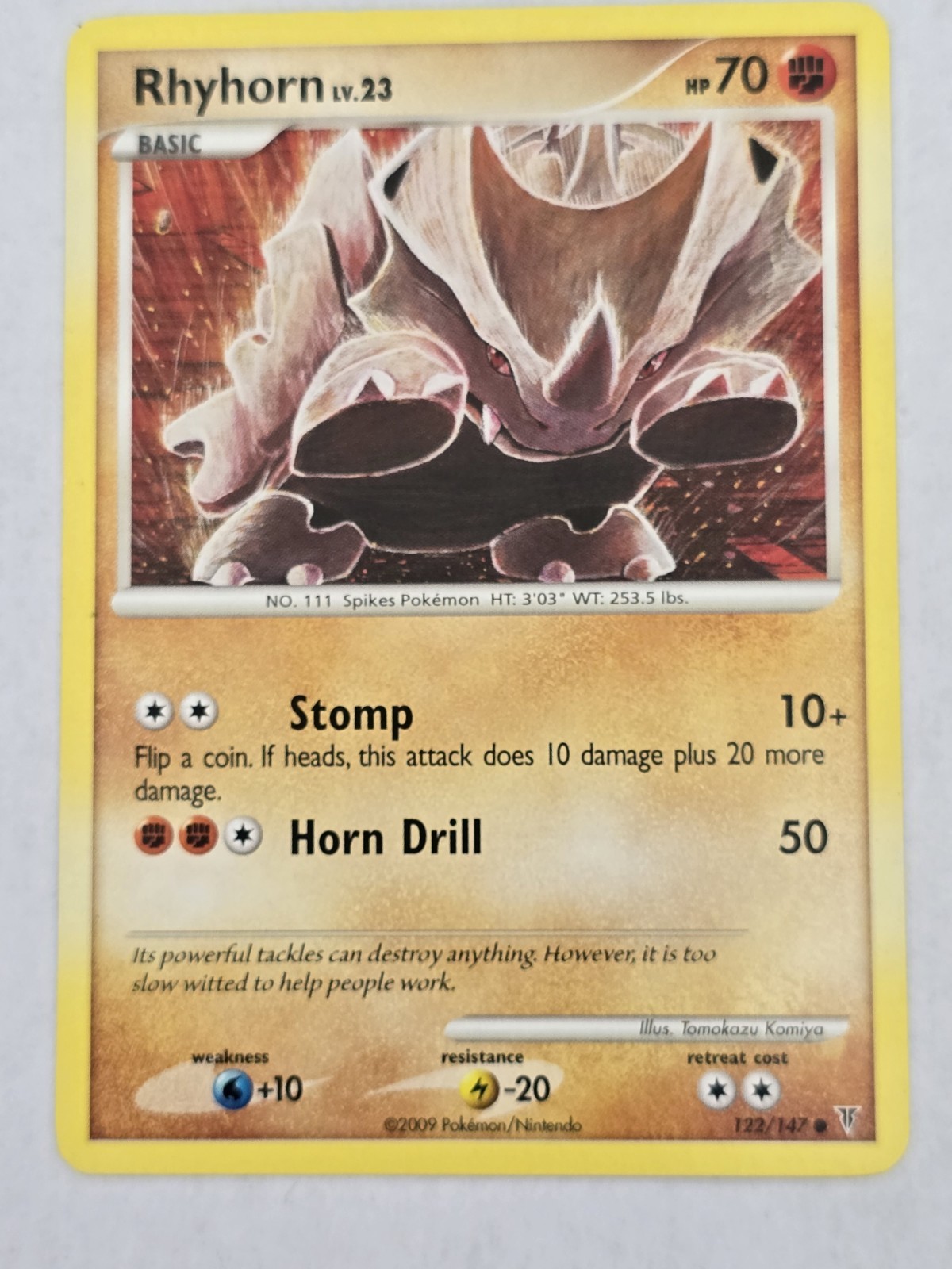 Pokemon Supreme Victors Common Card - Rhyhorn 122/147