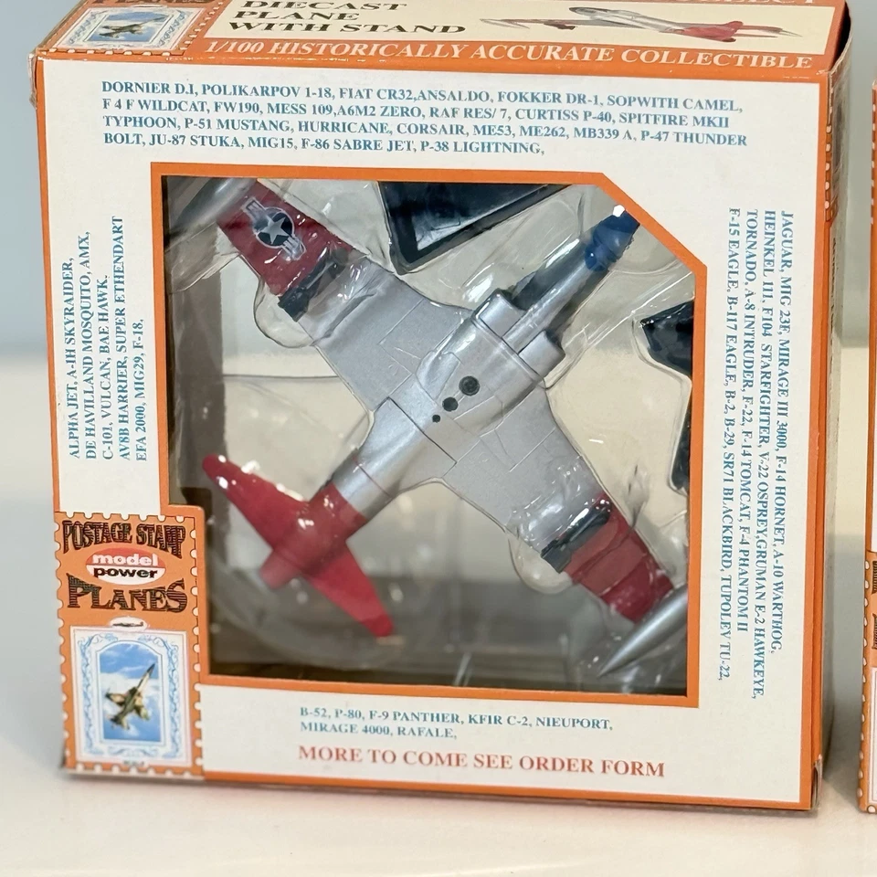 Model Power Postage Stamp Diecast Planes 5392 Lockheed P-80 & 5363 ALPHA JET (2) - Image 2 of 4