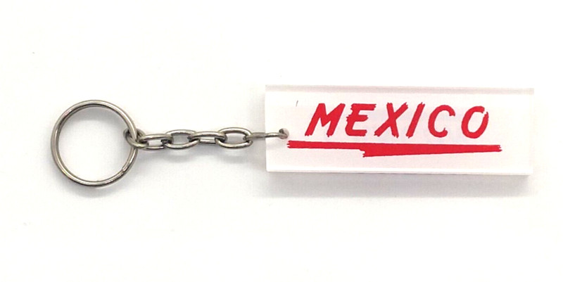 Vintage Cancun Mexico Caribbean Beaches Resorts Keyring Keychain
