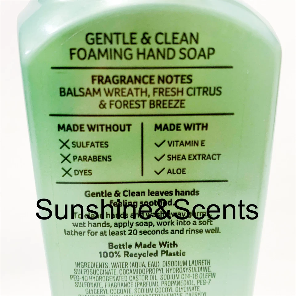 3-PACK Bath & Body Works WINTER CITRUS WREATH Gentle Foaming Hand Soap 8.75oz - Image 3 of 3