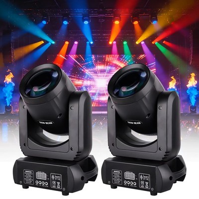 2 Units 200W LED Moving Head Light DMX512 Beam for DJ Disco Show Party