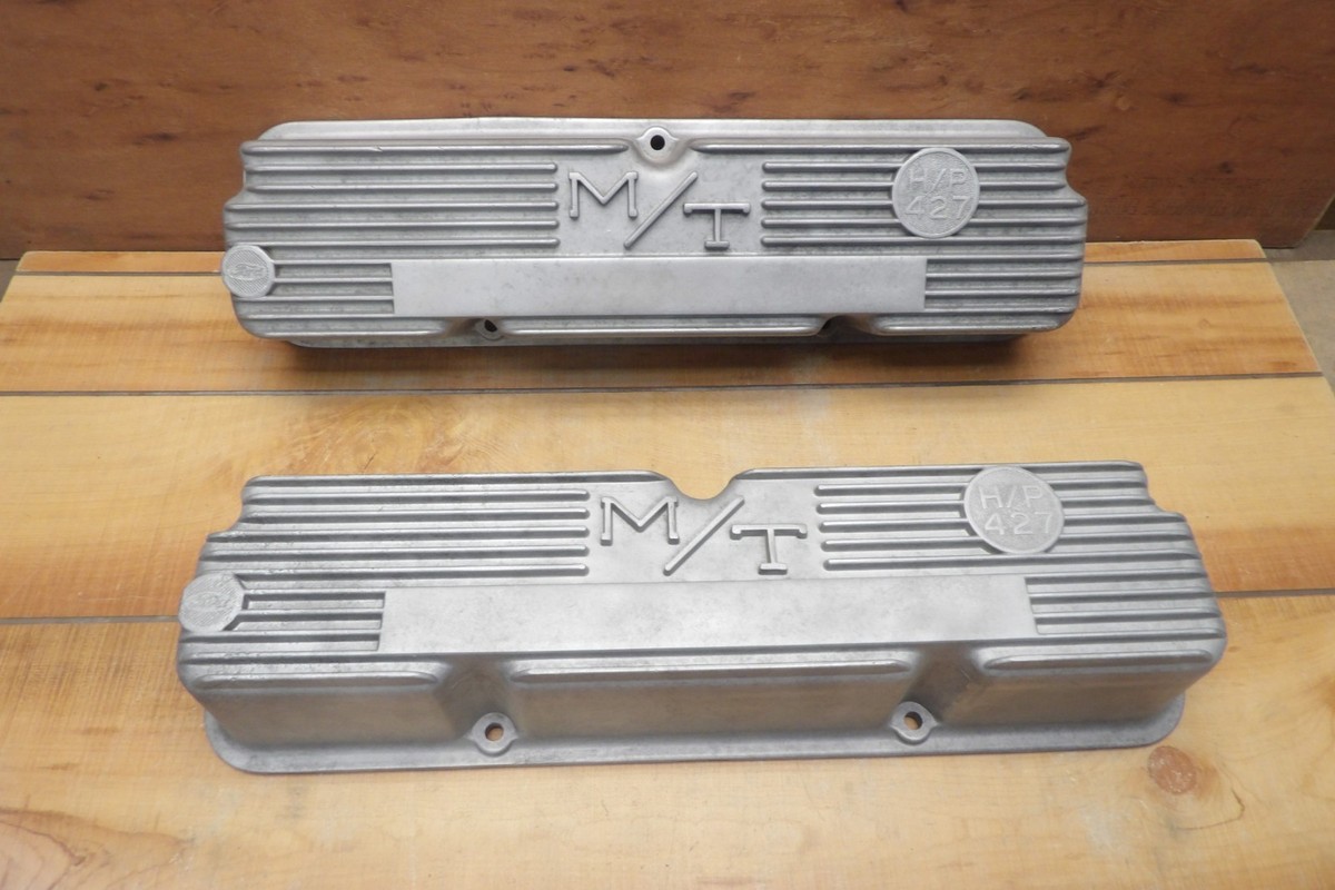 Ford FE 427 Mickey Thompson Finned Aluminum Valve Covers Vintage M