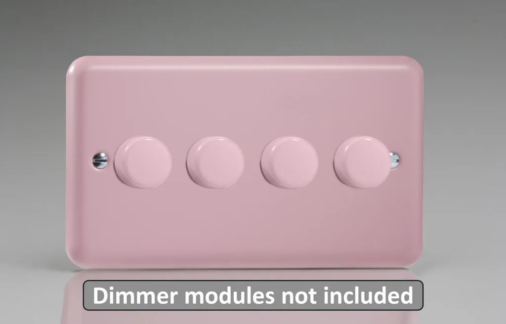 Dimmer Pink Matrix Faceplate Kit Lily Rose 4-Gang Varilight WYD4.RP