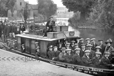 bcb-62 Hallamshire House Fishing Club Match at Ely, Cambridgeshire 1913. Foto