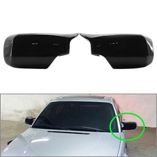 Paar Schwarz Spiegelkappen Geh�use f�r BMW E46 4 door 3 Series 1998-2005