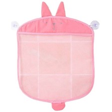 Bath Toy Storage Net Mesh with 2 Hooks for Bathroom Organization and Storage