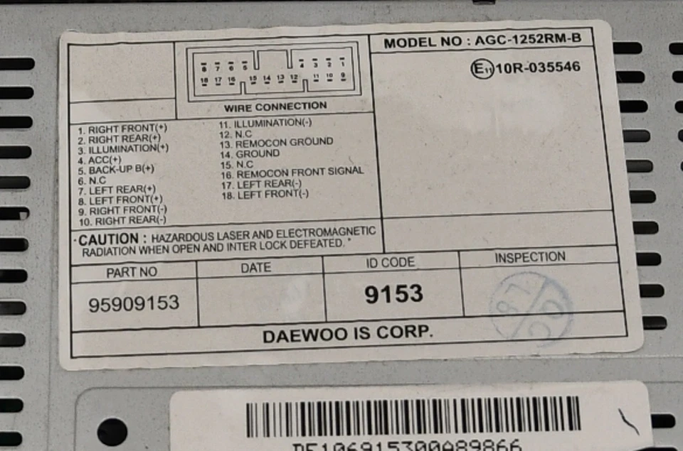 Autoradio CD-Radio  95909153 Spark M300 Original Chevrolet  - Bild 3 von 4