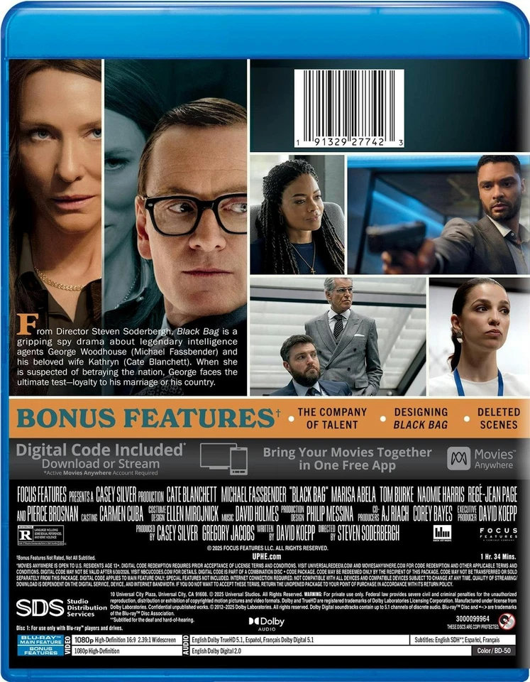 Black Bag - Collector's Edition Blu-ray + Digital Blu-ray  NEW Foto 4 de 4