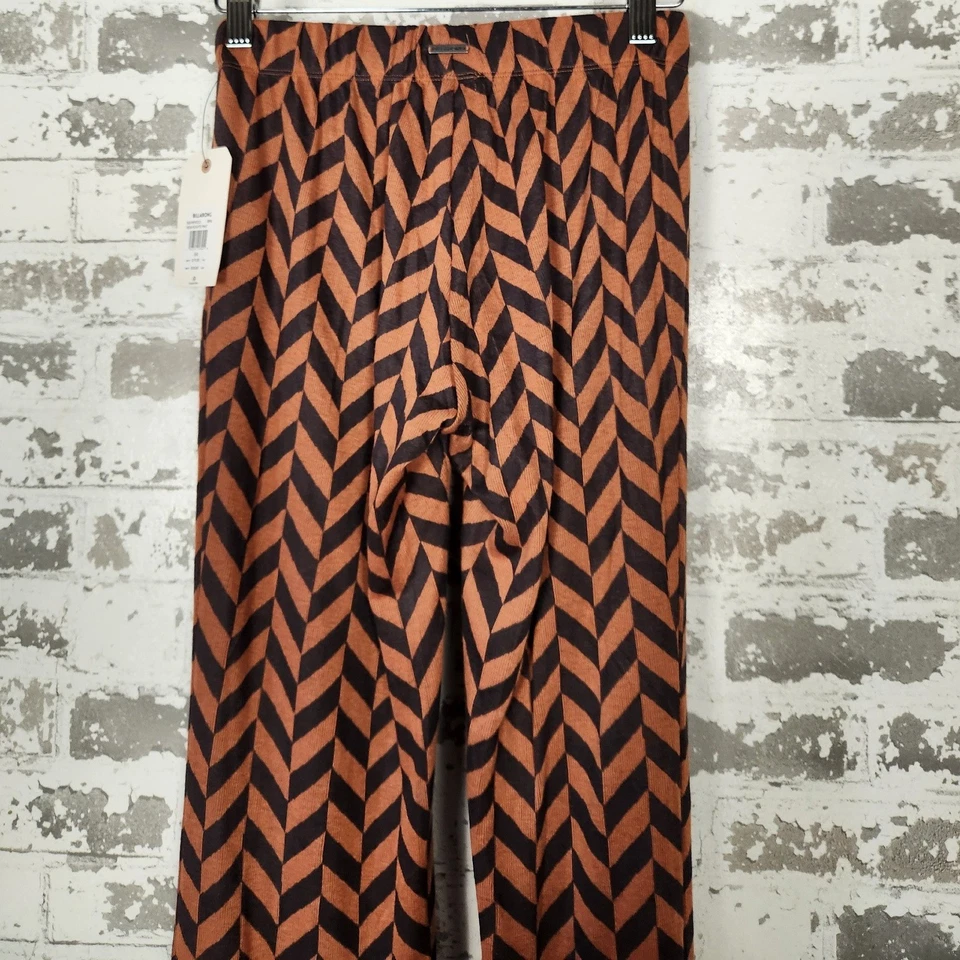 Billabong Nuevos Pantalones Alturas Para Mujer Talla S Estampado Chevron Marrón Negro Boho Informal Foto 2 de 4