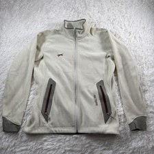 Arcteryx Polartec Delta Fleece Full Zip Jacket Womens Large Beige Zip Pockets