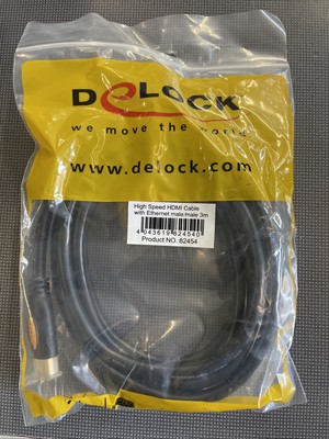 2x Delock 82454 A/A HDMI Kabel 3,0m 3 m