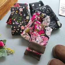 Autumn Winter Print Flowers Thick Warm Kids Toddler Baby Girls Leggings Children