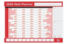 2026 Wall Planner A1 A2 A3 Full Year Calendar Home Office Work Planner JAN - DEC