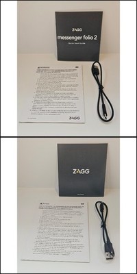 ZAGG Messenger Folio 2 Tastatur für iPad 10.9 nur Handbuch & Ladekabel