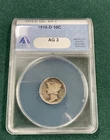 1916 D Mercury Dime ANACS AG3