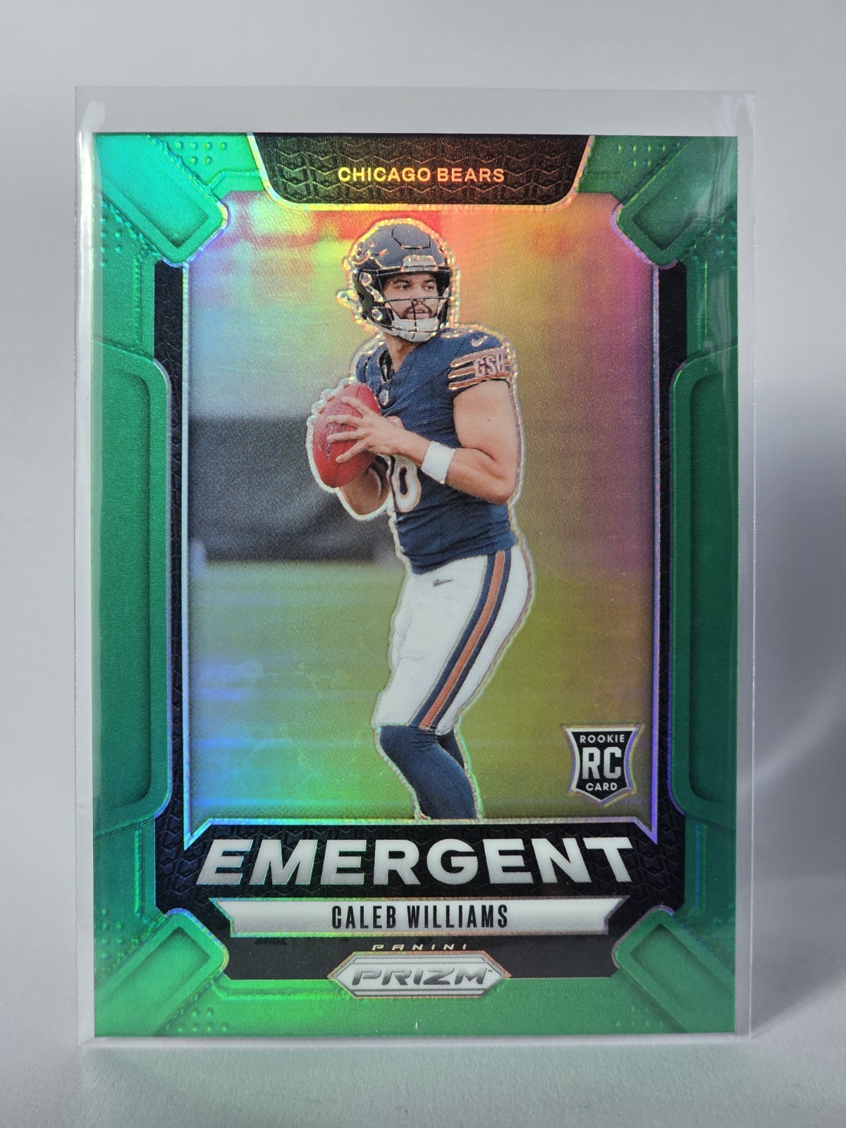 2024 Panini Prizm - Emergent Green Prizm #1 Caleb Williams (RC)