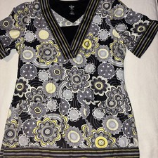 Women  s Ladies Nursing Healthcare Work Uniform Scrub Shirt Med Couture Small