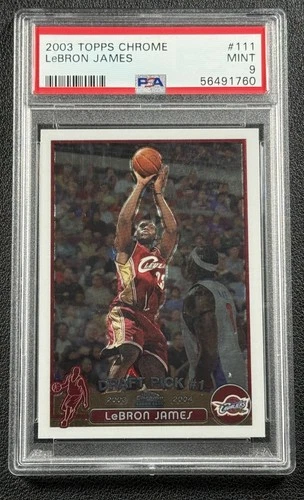 LEBRON JAMES PSA 9 2003-04 TOPPS CHROME #111 ROOKIE CARD RC CAVALIERS MINT 1760